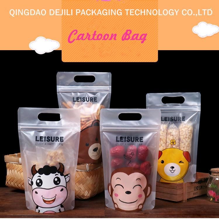 Pet/PE Cartoon plastic Food Packing Bag with Handle