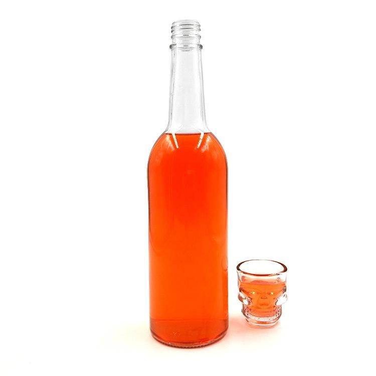 1 Liter Empty Glass Liquor Bottle with Metal Security Lid