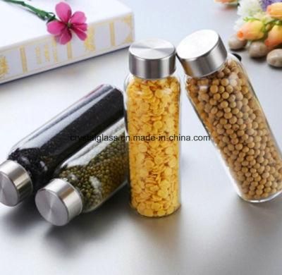 Customize Clear Glass Sport Water Bottle