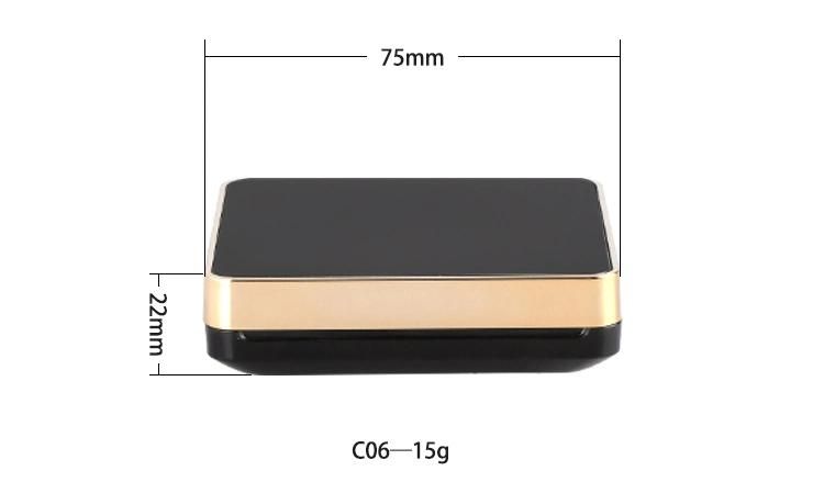 Luxury Empty Square Bb Cc Plastic Packaging Cream Air Cosmetic Beauty Cushion Case Box for Liquid Foundation Concealer