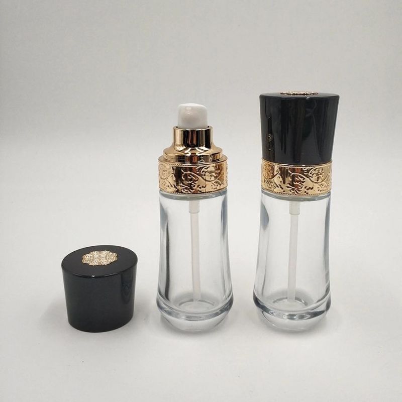 30ml Transparent Portable Glass Macrame Golden Empty Bottle