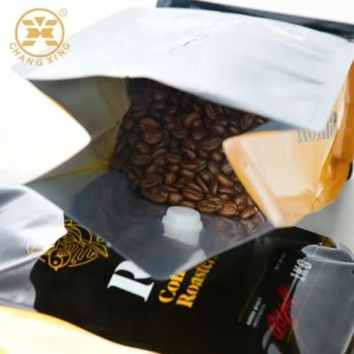 2.5kg Flat Bottom Pouch Aluminum Metalized Material Coffee Bean Packaging