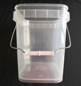 Packaging Bucket Container with Handle and Lid Clear Container Bucket 7.5 Liter 2 Gallon