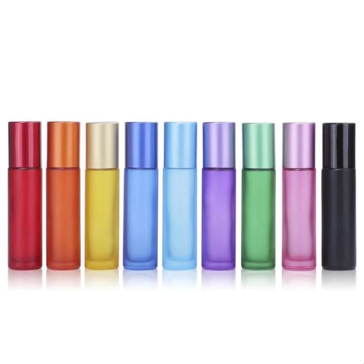 5ml 10ml Frosted Colorful Roll on Glass Bottle Essential Oil Bottle Perfume Bottle