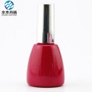 Korea Market Hot Selling 15ml Red Nail Polish Bottle Empty Bottle for Cosmetic