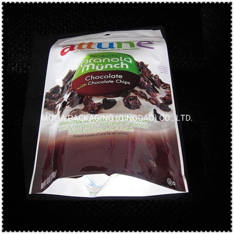 Printed Heat Seal Aluminum Foil Ziplock Food Stand up Pouch Plastic Packing Bag