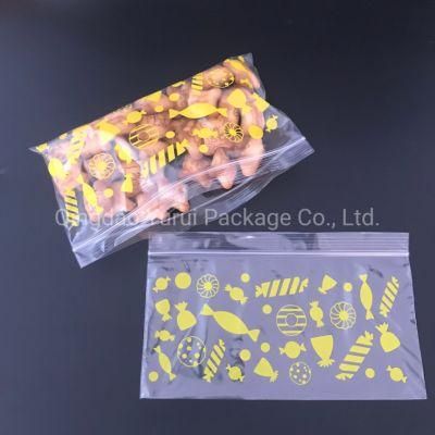 Food Packaging Storage Poly Bag Double Tracking Color Grip Snack Size Bag in Color Box