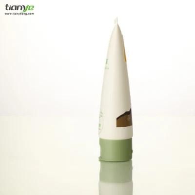 100 Ml White and Green Round Flip to Open Plastic Packaging Tube with Degradable Material