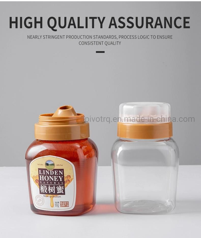 700g Clear Plastic Honey Bottle with PP Cap for Honey Packaging