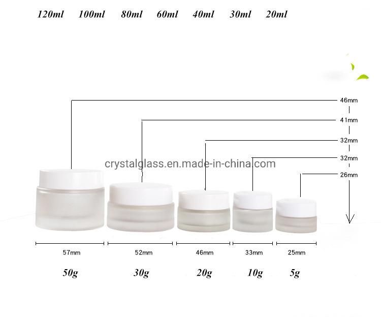 China Supply Cosmetic Bottle Set with Lotion Bottle and Cream Jar with White Caps