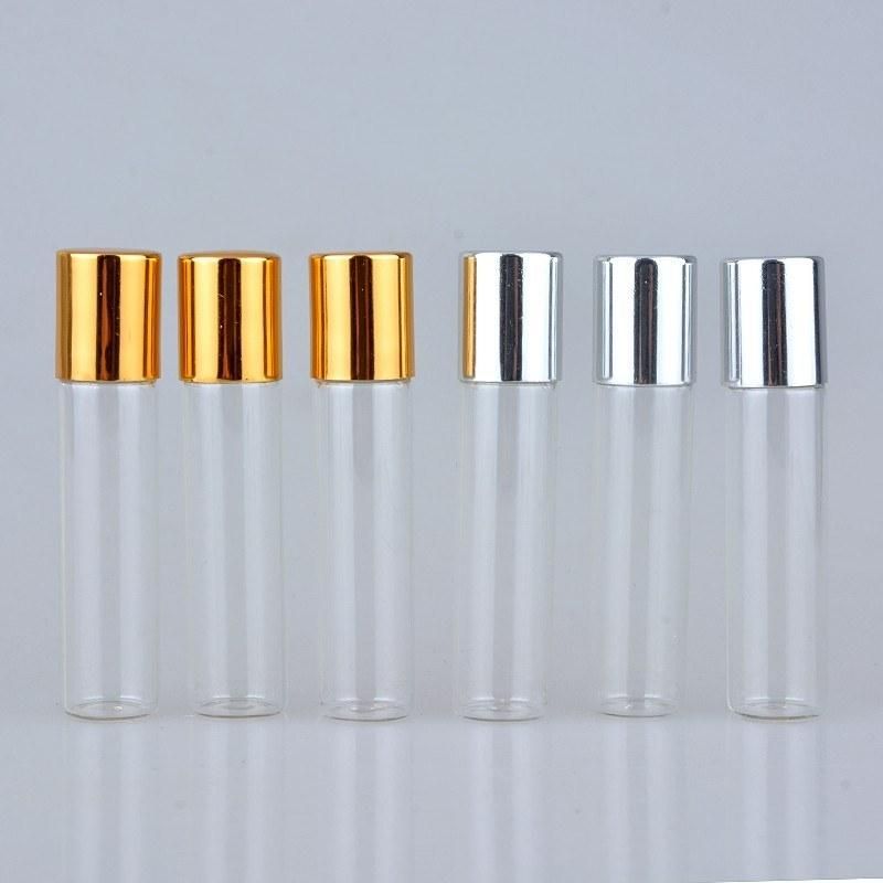 10 Ml Transparent Glass Roll on Perfume Bottle with Aluminum Cap