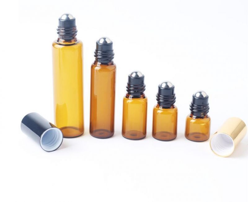 1ml 2ml 3ml 5ml 10ml Glass Roll on Bottle with Stainless Steel Roller Small Essential Oil Roller-on Sample Bottle