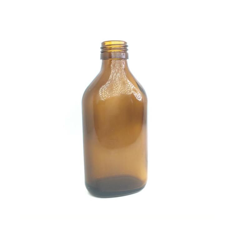 250 Ml Flat Juice Beverage Whiskey Water Wine Cold Brew Coffee Glass Bottle with Screw Cap