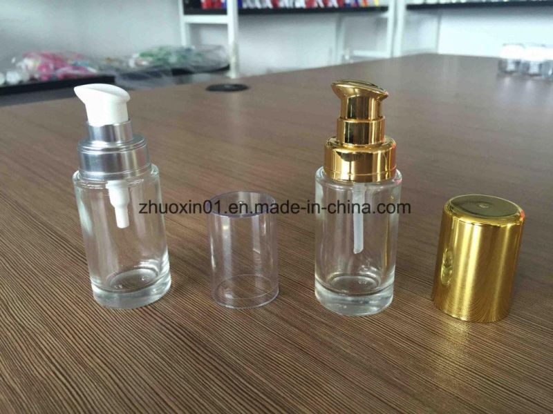 High Quality 60ml Glass Cosmetic Serum Packaging Pump Bottle