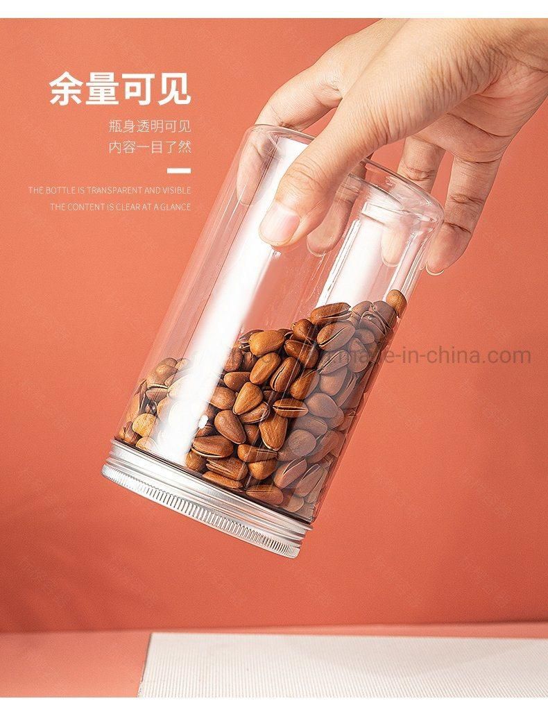 400ml/500ml/615ml Wholesale Pet Plastic Jars Food Packaging Clear Cans Wide Mouth Bottles