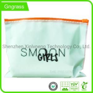 Biodegradable Custom Brand Logo Frosted Zipper Transparent Travel Bags Zip Lock Slider Packaging Bag