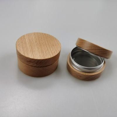 Empty Bamboo Cosmetic Packaging Plastic Bottle with Bamboo Cap