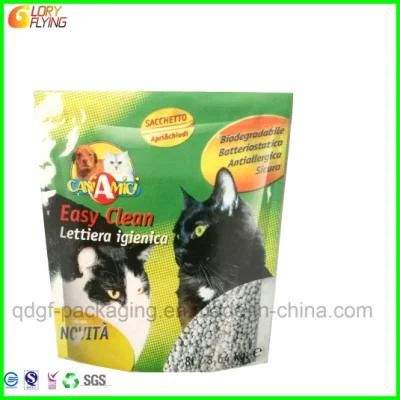 8 Liter Plastic Bag with Three-Side Seal for Packing Cat Litter.