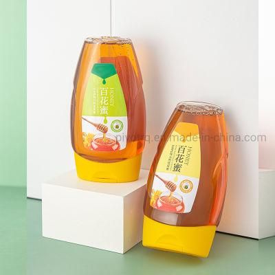 465g Honey Squeeze Bottle with Headstand Silicone Valve Cap