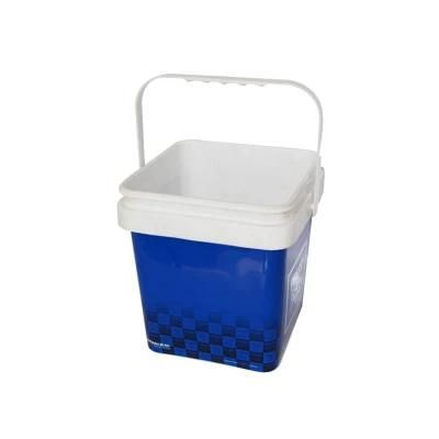 China Factory First Quality Durable Fall Resistance 20 Liter Square Plastic Buckets with Lids