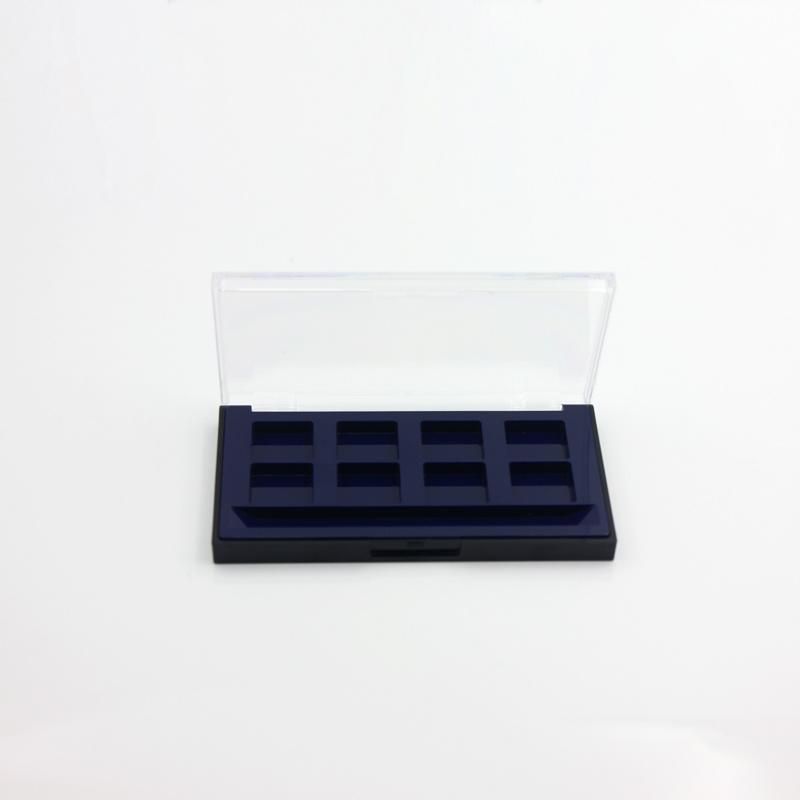 Factory Supply Customize 8 Hole Black Makeup Palette Paper Packaging Box Eye Shadow Case