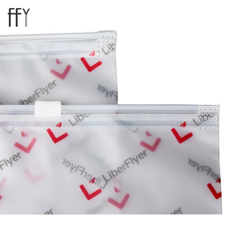 High Quality Transparent Shirt Slider Plastic Zipper Bag Ffy Thicken Custom Size Printed Logo PVC Pouch for Cloth