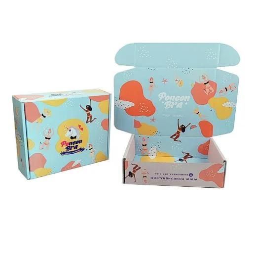 Color Clothing Cookies Macaron Folding Paper Packing Corrugated Carton Clothes Lingerie Cosmetic Courier Extra Hard Gift Tin Packaging Shipping Box Printing