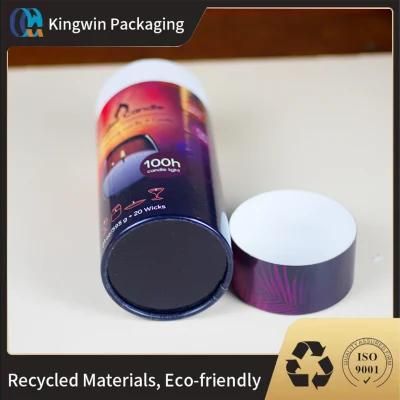 Creative Round Kraft Paper Tube Packaging Plastic Lid Metal Lid Airtight Gift Box