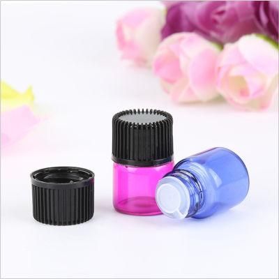 1ml 2ml 3ml Mini Colorful Essential Oil Perfume Glass Bottle Travel Portable Empty Refillable Glass Container Bottle Vials