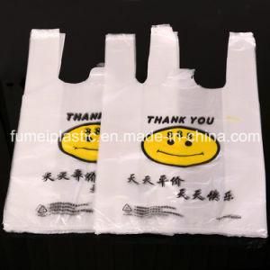 Certificate Food Grade Transparent Disposable Tshirt Plastic Food Bag