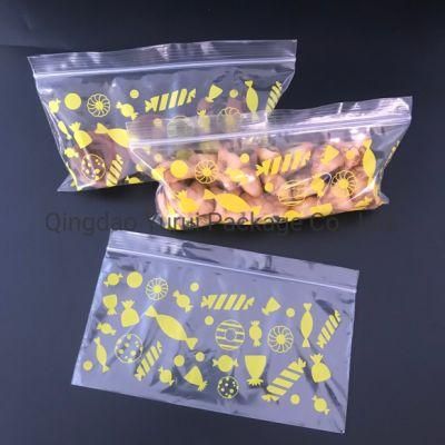 Single Zipper Bag Reusable Snack PE Food Storage Zipper Bag