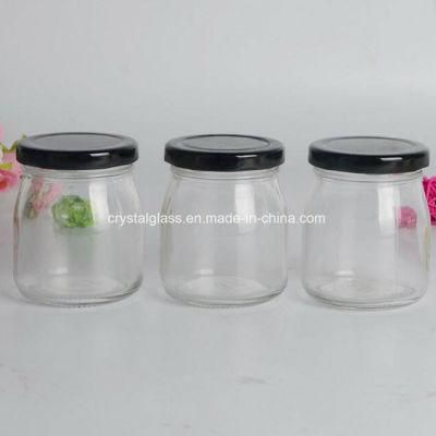 100ml High White Glass Jar for Milk Pudding, Mini Milk Yoghurt Glass Bottle