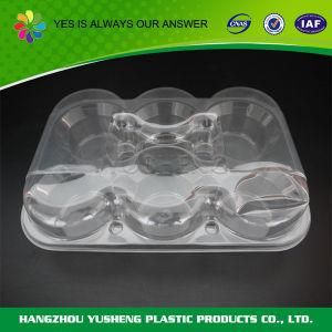 6 Cells Clear Plastic Food Pastry Container