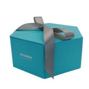 Double Flaps Luxury Rigid Gift Boxes Hexagon Gift Box Offset Pms UV Printing