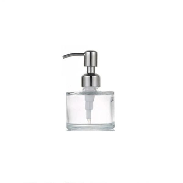 Small 150ml 200ml Round Empty Hand Sanitizer Shampoo Glass Bottle with Pump