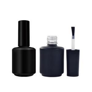 5ml 7ml 9ml 10ml 11ml 13ml 14ml 17ml Frosted Matte Black Empty Glass Nail Polish Bottle with Brush