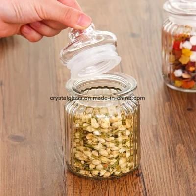 Airtight Food Storage Glass Tea Jar with Glass Lid