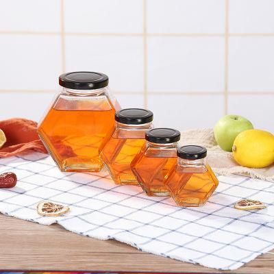 Hot Sale Wooden Lid Dipper Honey Packaging Glass Jar Envase PARA Mielenvase Miel