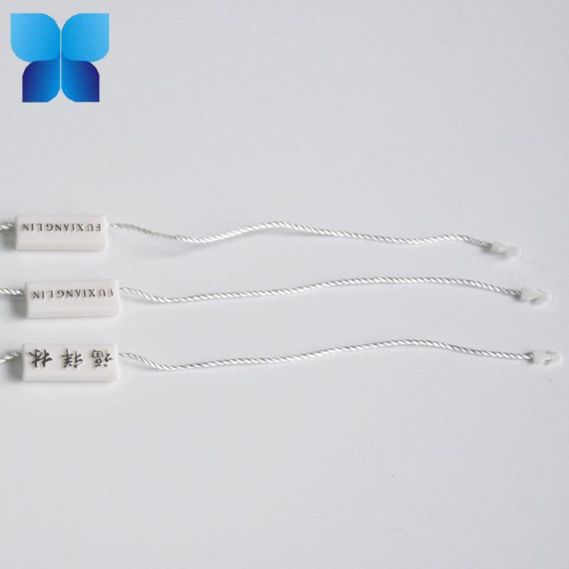 Eco-Friendly Feature Quality Embossed Garment Hang Tag Plastic String