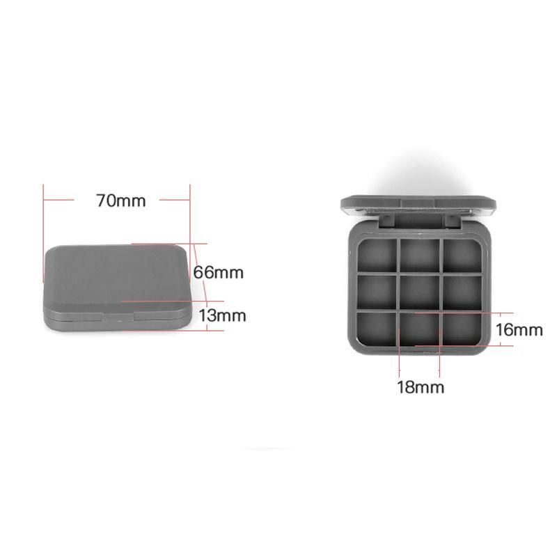 Popular Unique Custom Empty Makeup Packaging Plastic Square Single Eyeshadow Case with Mirror