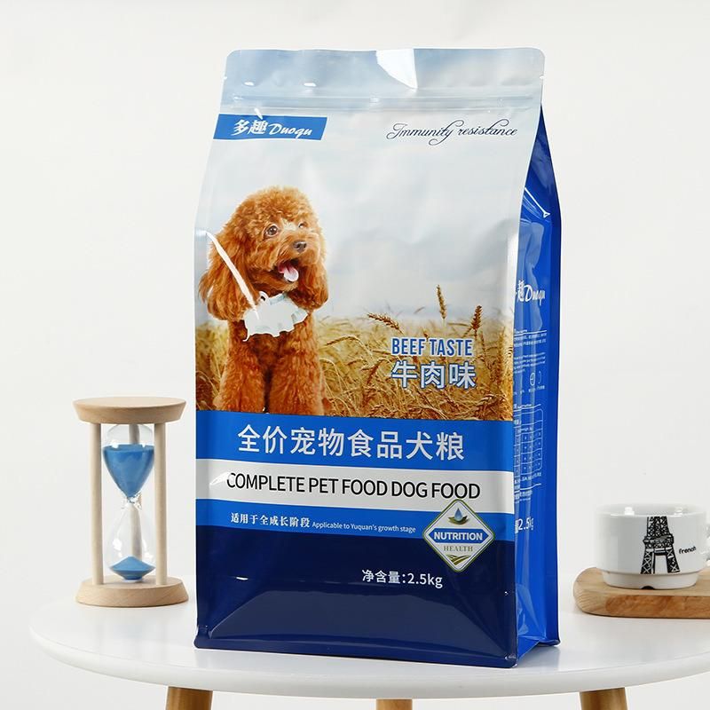 Custom Plastic Pet Bag for Dog Food Packaging OEM Dog Feed Bags with Zipper