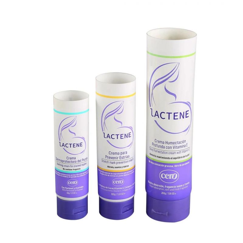 Thin Wall Plastic Cosmetic Packaging Soft Flexible Round Laminated Tube