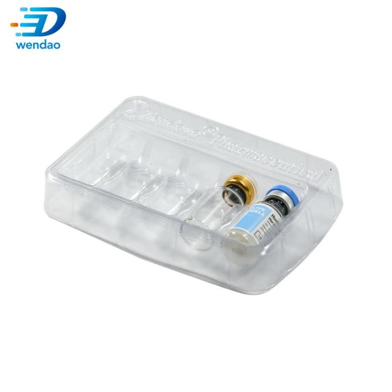 Custom White Color Blister Plastic 10ml Vial Packaging Tray