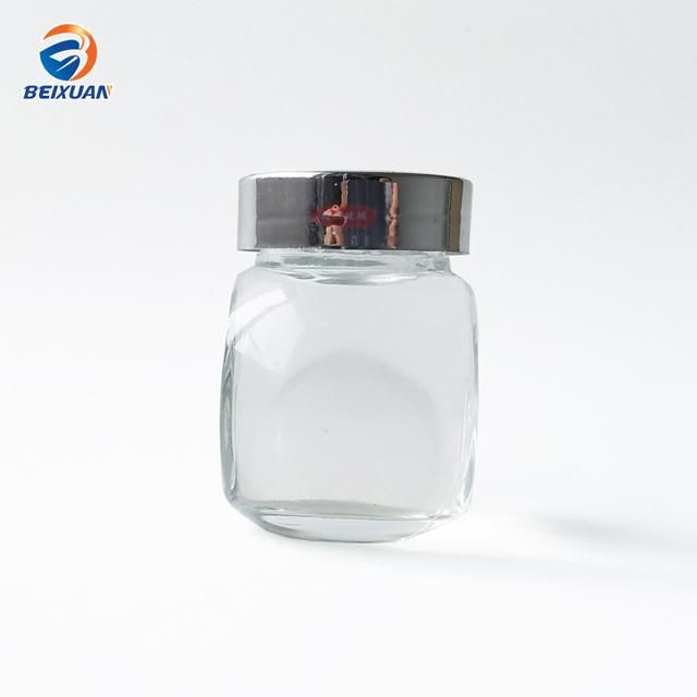 380ml Hot Sale High Quality Storage Flat Drum Glass Jar Spice Jar