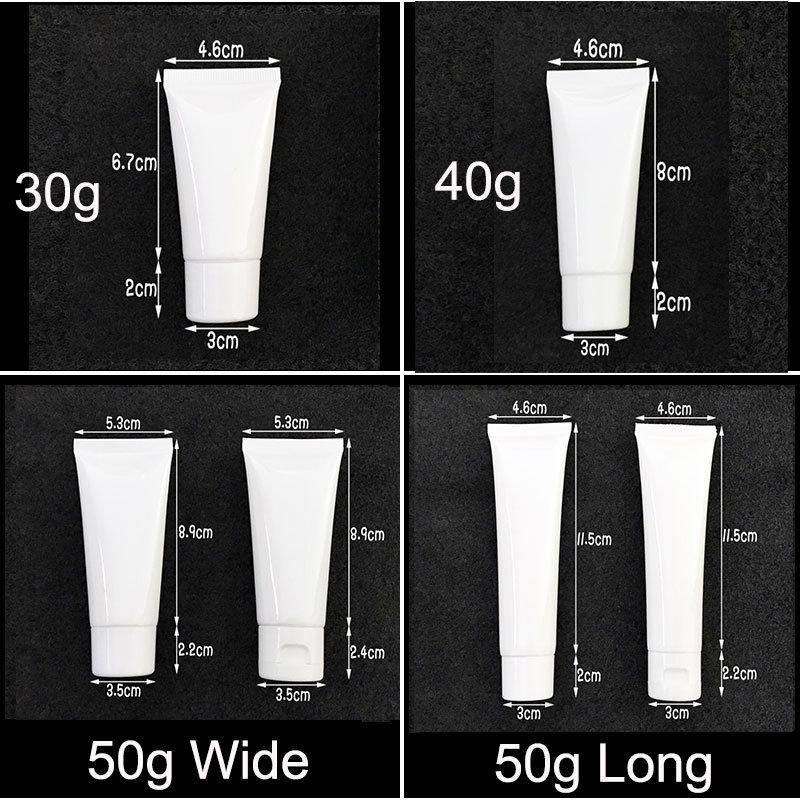 Free 5-200ml White Plastic Soft Bottle Cosmetic Cream Empty Lotion Bottle