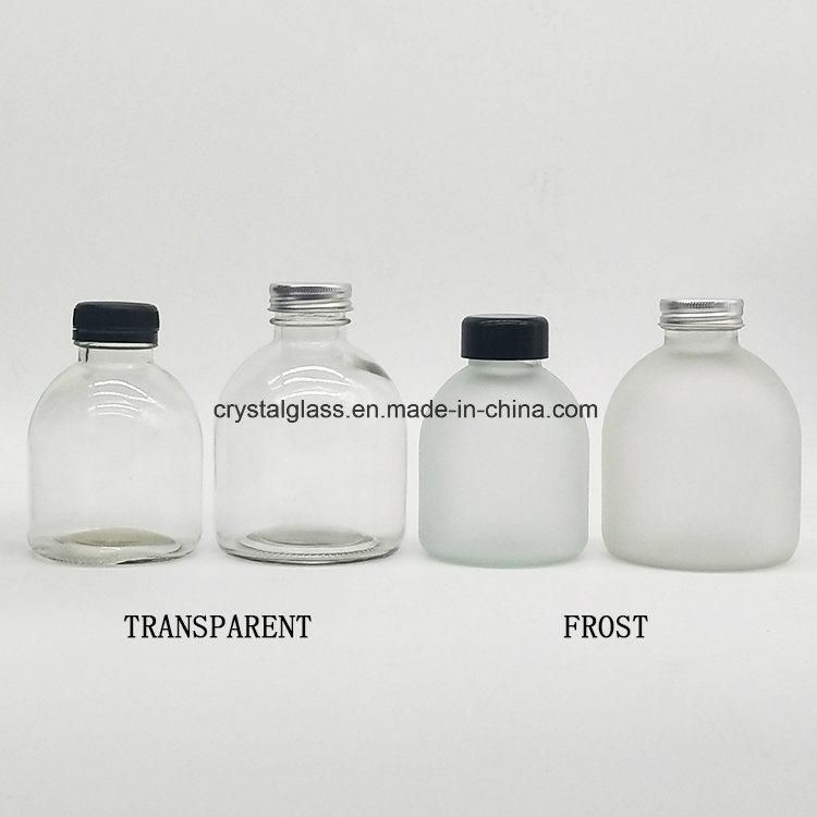 Clear & Frosted Round Shape 12oz Beverage Juice Packing Glass Bottle 350ml 100ml 280ml 500ml