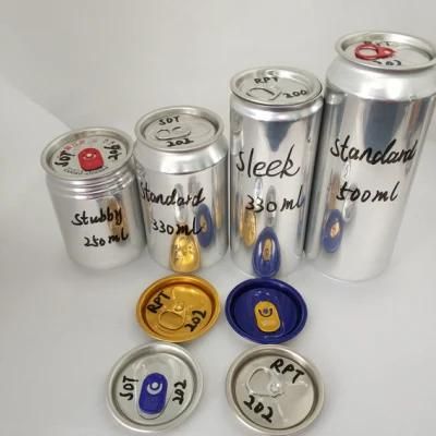 330ml 500ml Blank Aluminum Cans