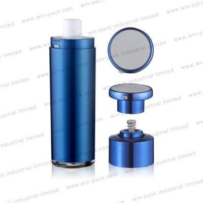 New Design Cobalt Blue Empty San Airless Lotion Bottle with Unique Pump