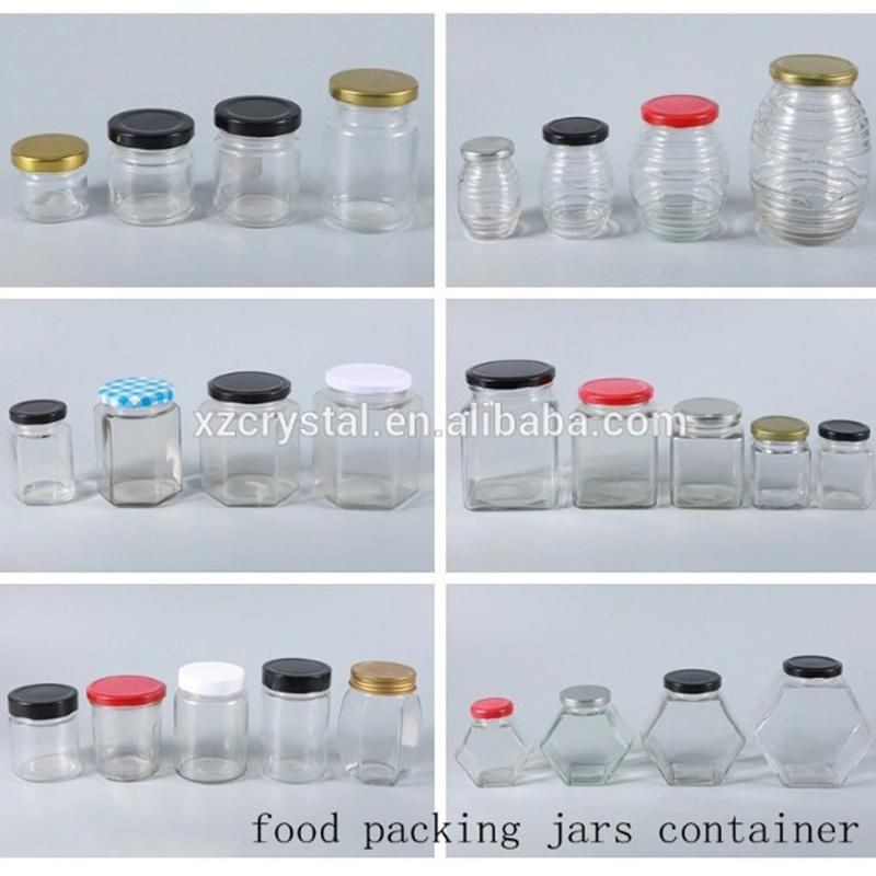 Wholease Empty 0.5kg 1kg Glass Bottle Jar Jars for Honey Packaging