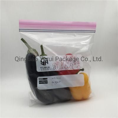 Custom Printed Gallon LDPE Food Grade Freezer BPA Free Double Zipper Reclosable Bag